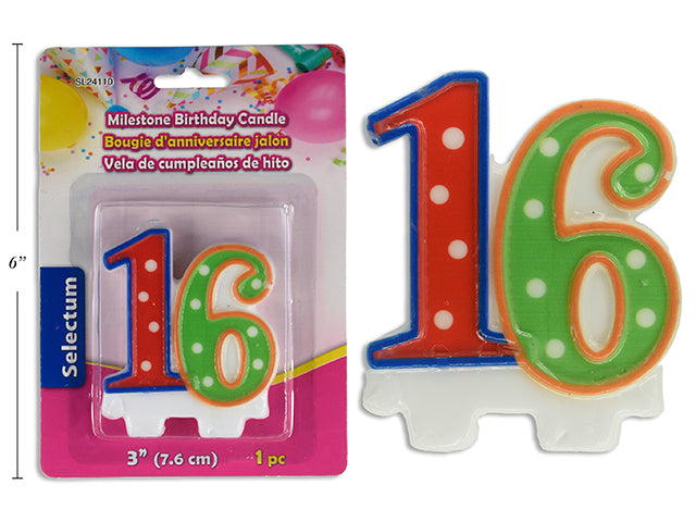 3" Milestone Birthday Candle