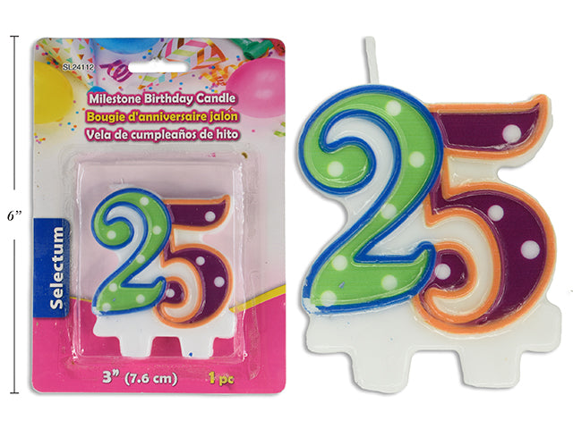 3" Milestone Birthday Candle