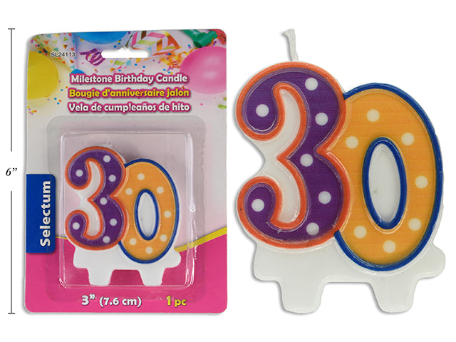 3" Milestone Birthday Candle