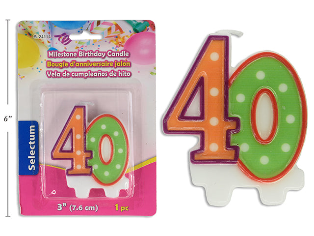 3" Milestone Birthday Candle