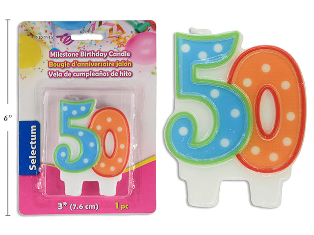 3" Milestone Birthday Candle