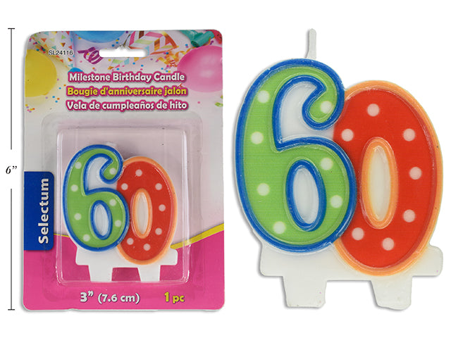 3" Milestone Birthday Candle