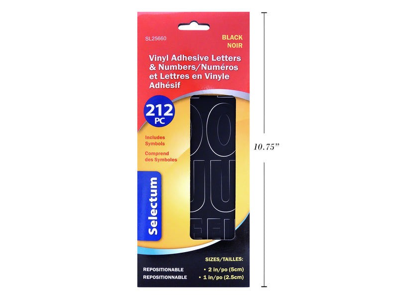 Vinyl Adhesive Letters And Numbers Black 212 Stickers