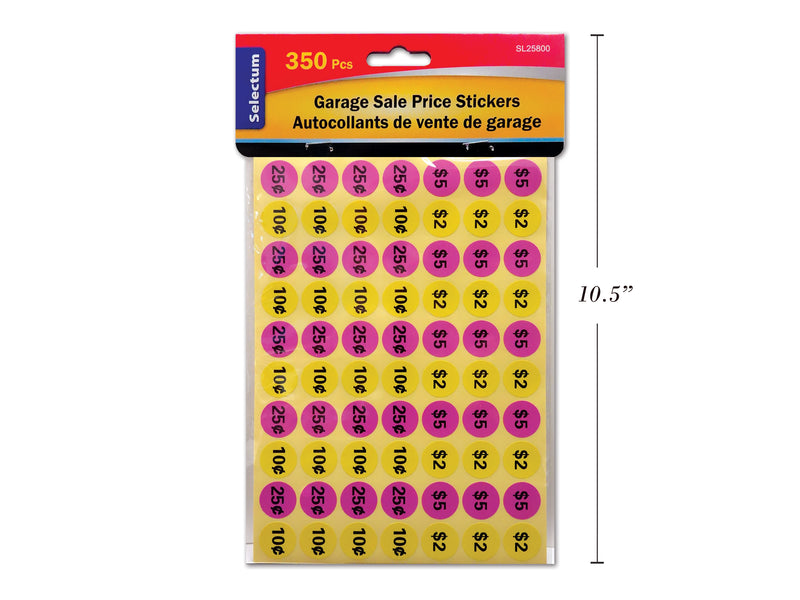 Garage Sale Price 350 Stickers