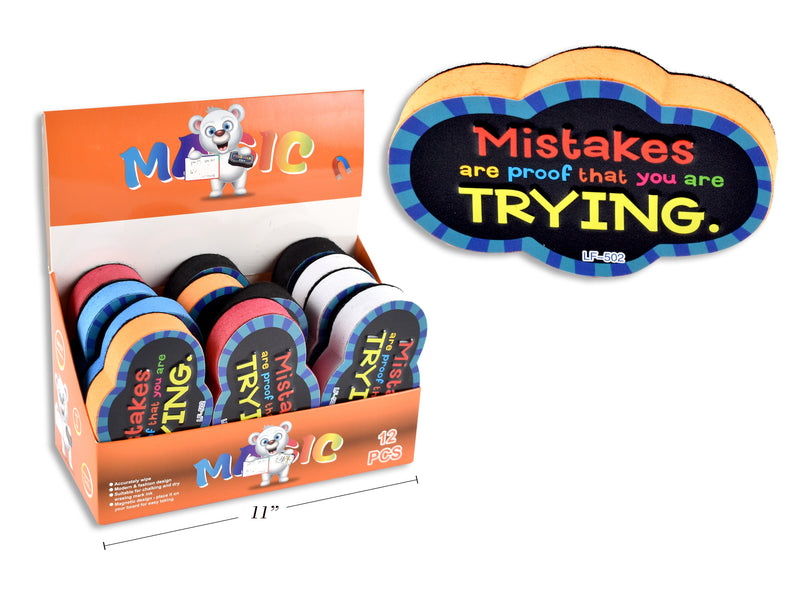 Magnetic Mistakes Are Proof Of Trying Whiteboard Eraser