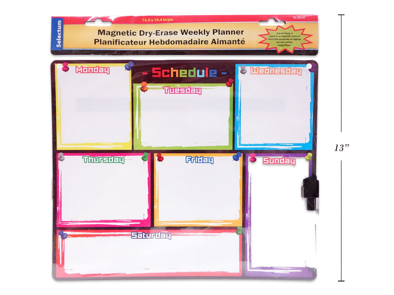 Magnetic Dry Erase Weekly Planner And Marker