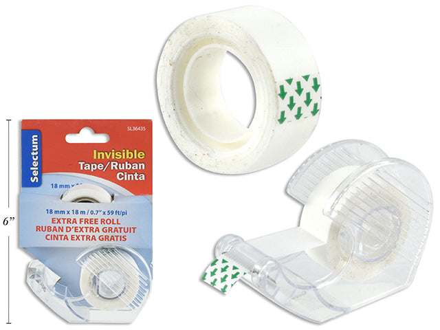 Invisible Tape Combo Pack 18Mmx18M (0.708"X709") With Extra Refill