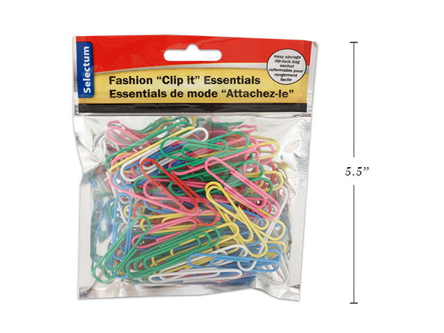 Assorted Color Paper Clips 80 Pieces
