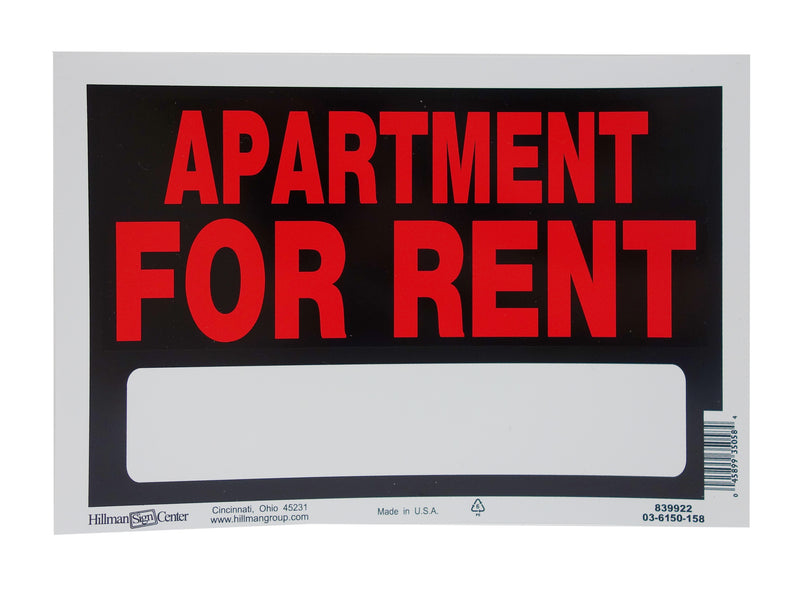 Apartment For Rent Sign