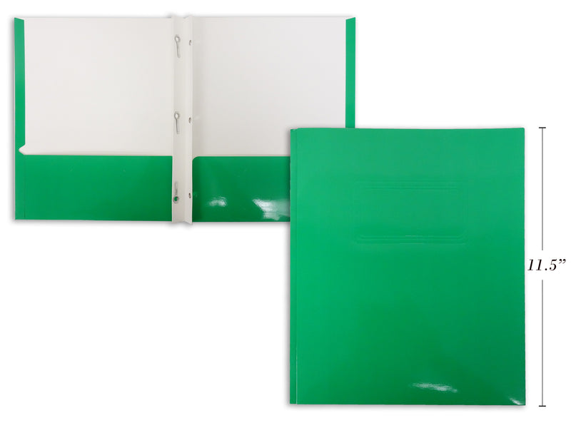 3 Prong Glossy Laminated Folder Green