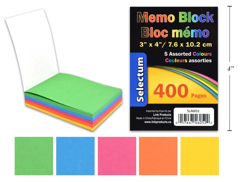 Bright Color Memo Block Paper