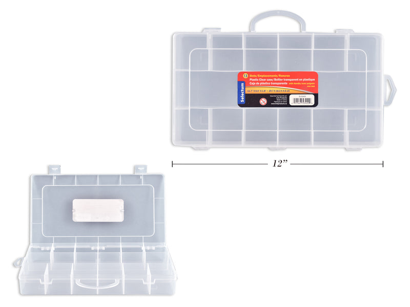 13 Slot Plastic Clear Case With Handle