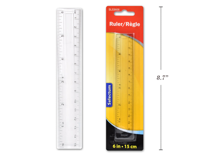 Clear Plastic Ruler Packaged