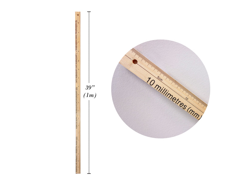 Best Meter Stick - Wooden Meter Ruler - Math Supplies 