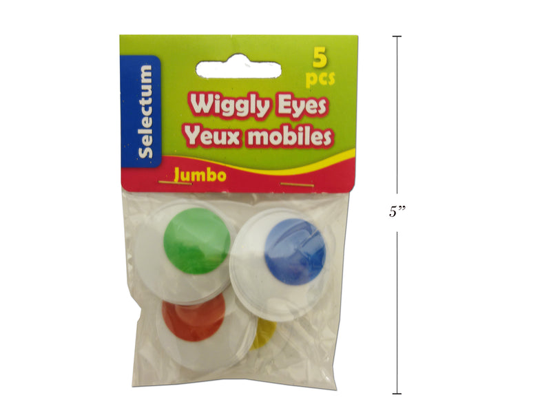 Wiggly Jumbo Eyes Assorted Colors 5 Pack