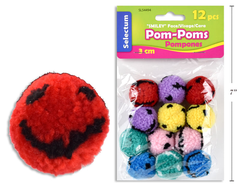 Smiley Face Pom Poms