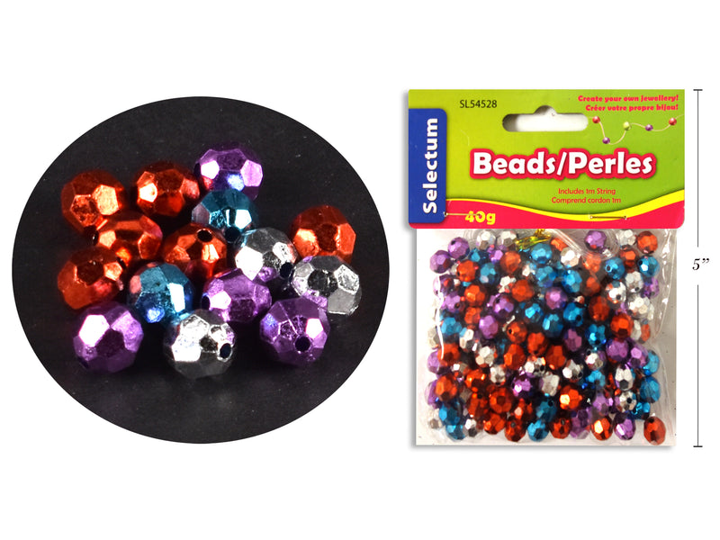 Round Beads Dark Metallic