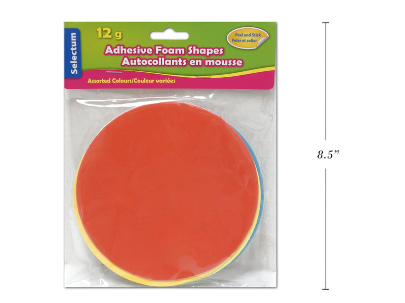 Adhesive Foam Shapes Round