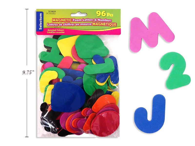 Magnetic Foam Letters And Numbers 96 Pack