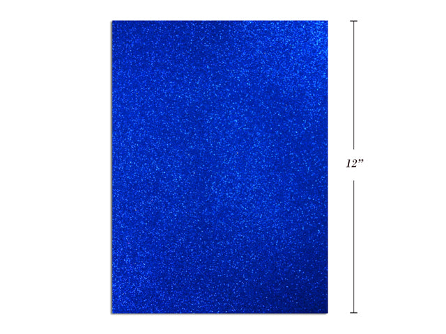 Blue Adhesive Glitter Foam Sheets