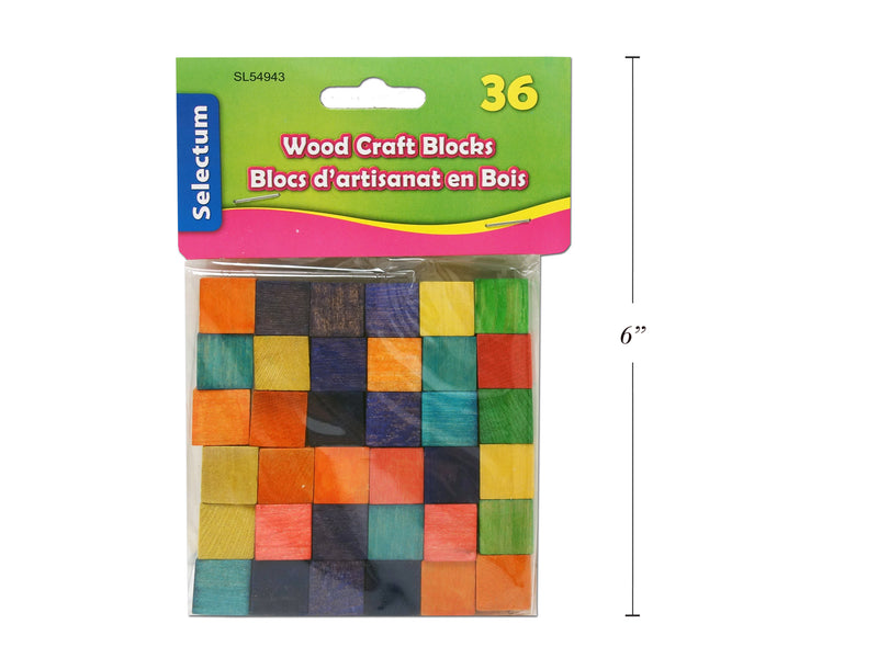Wood Craft Blocks 36 Pack