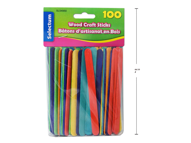 Wood Craft Sticks 100 Pack