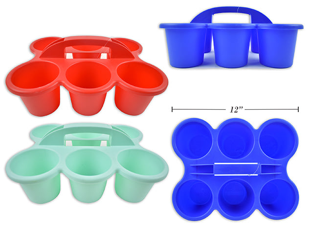 6 Cup Plastic Caddy