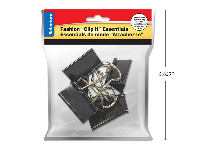 Black Foldback Clips 6 Pack