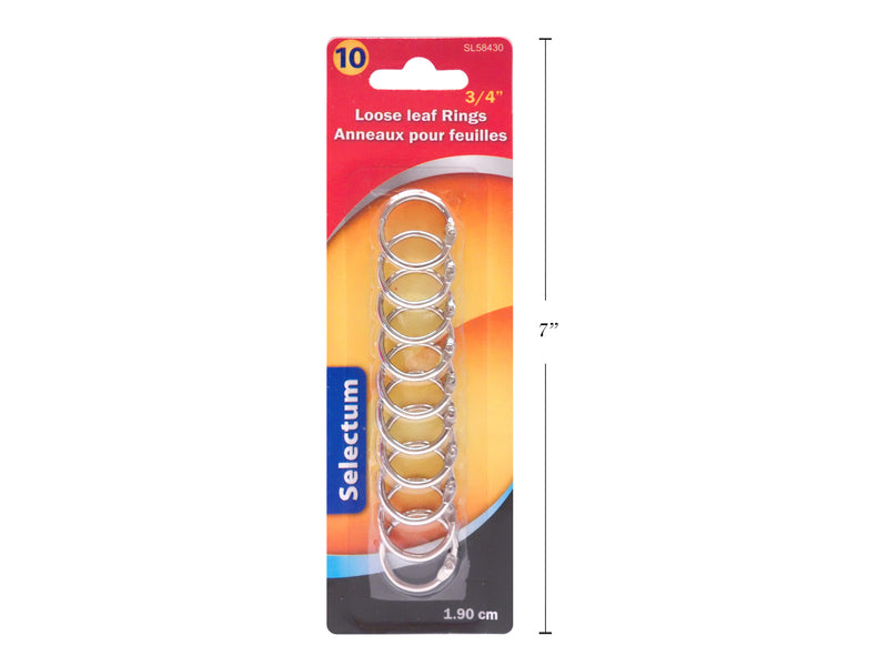 Loose Leaf Rings Large 10 Pack