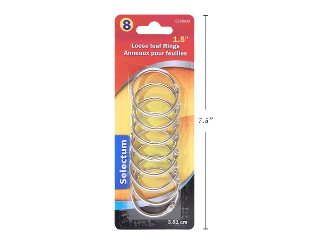 Loose Leaf Rings 8 Pack