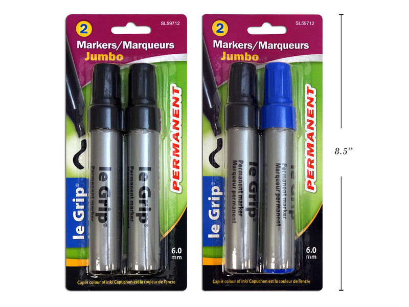 Jumbo Permanent Markers 2 Pack