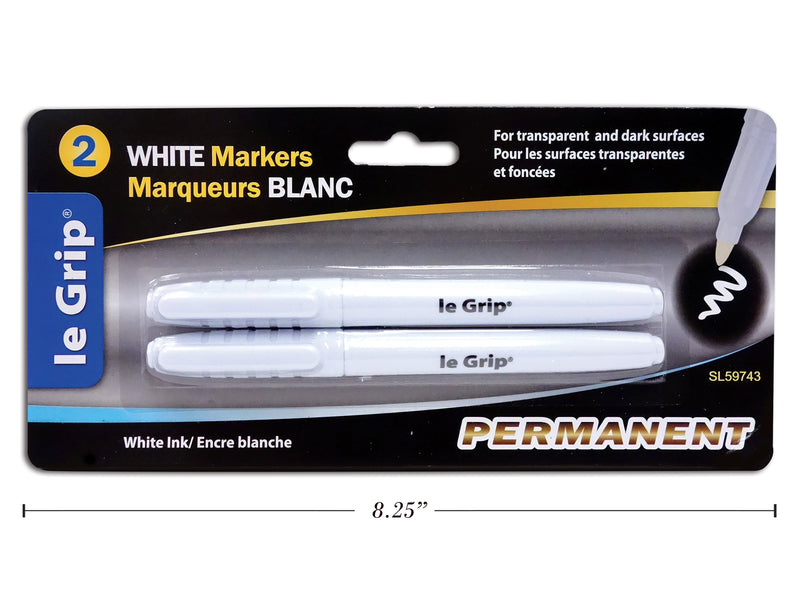 White Ink Permanent Markers 2 Pack