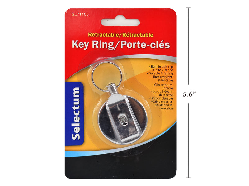 Retractable Steel Key Ring