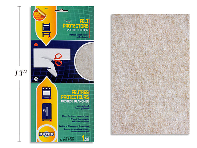 Dutex Self-Adhesive Felt Sheet 12"X5 3/4" (30X14Cm Cut To Size