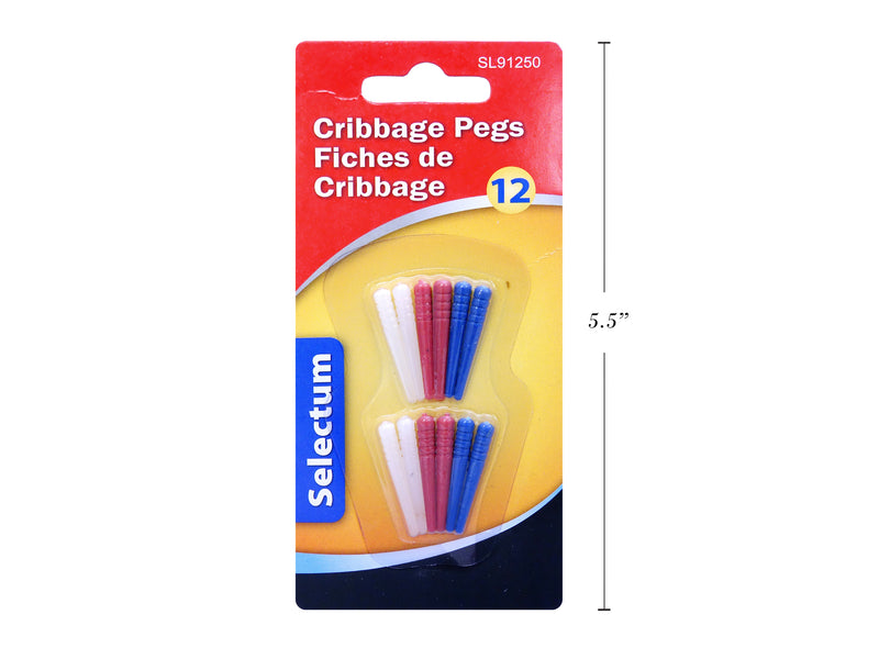 12 Piece Cribbage Pegs 12 Pack