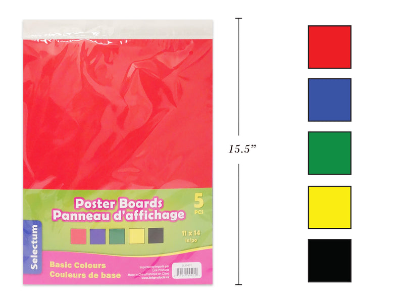 Poster Boards Primary Colors 5 Pack