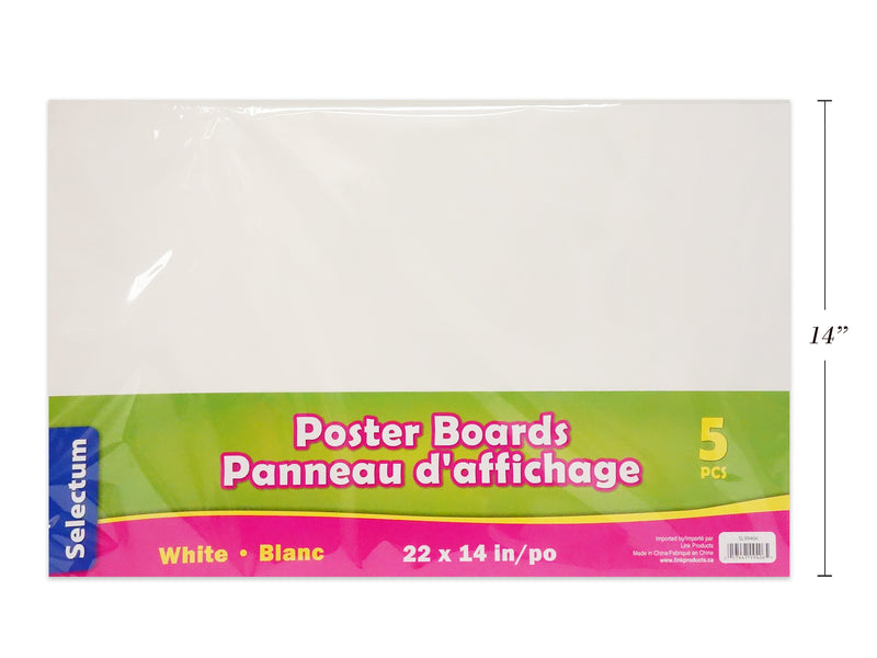 White Poster Boards 5 Pack