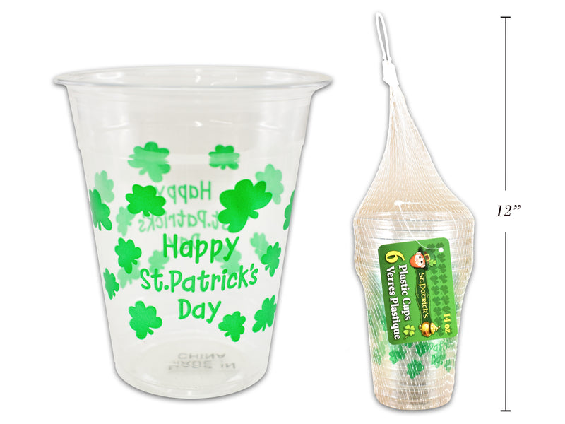 St Patricks Plastic Cups 6 Pack