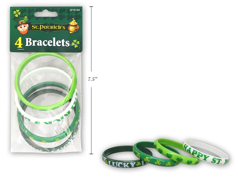 St Patricks Day Printed Bracelet 4 Pack