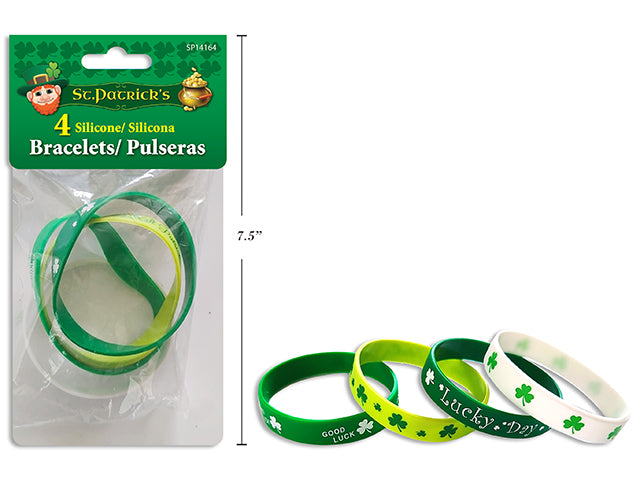 St Patricks Day Printed Bracelet 4 Pack