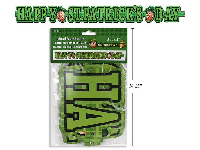 St Patricks Day Jointed Paper Banner