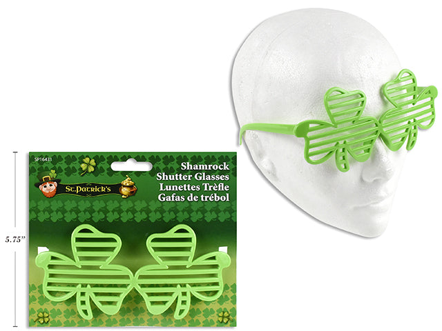 St Patricks Day Shamrock Shutter Shades