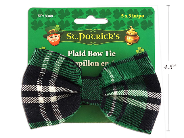 Green Plaid Layer Bow