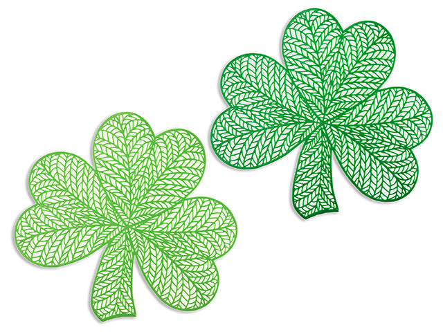 St Patricks Day Die Cut Shamrock Vinyl Placemat