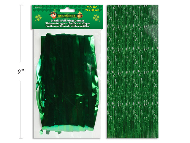 St Patricks Day Metallic Foil Fringe Curtain