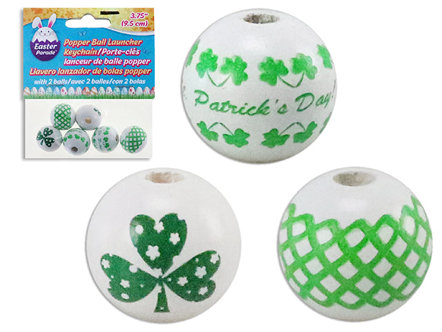 St Patricks Day Printed Wooden Beads