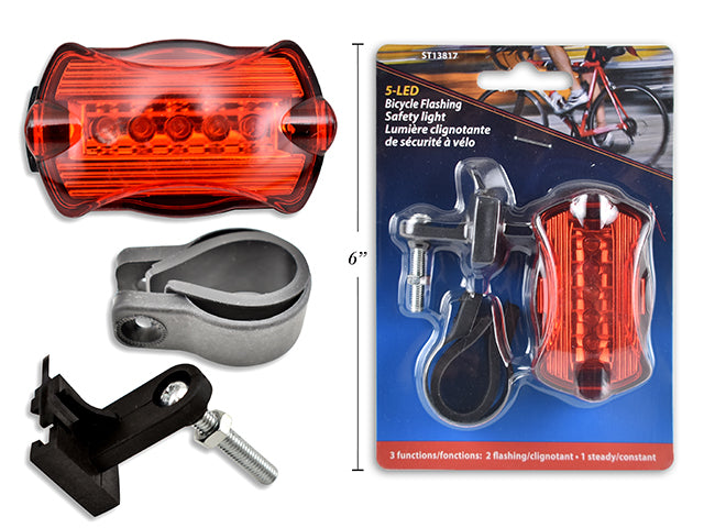 LED Bicycle Flashing Safety Light Clam Shell