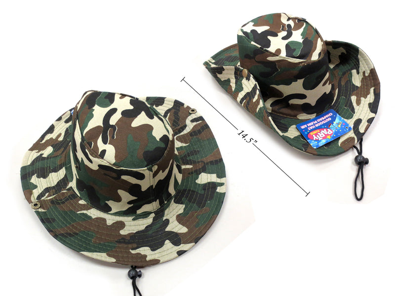 Camouflage Outdoor Hat With String