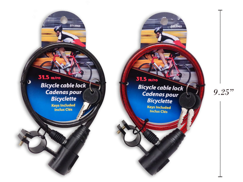 Coated Bicycle Lock With Key