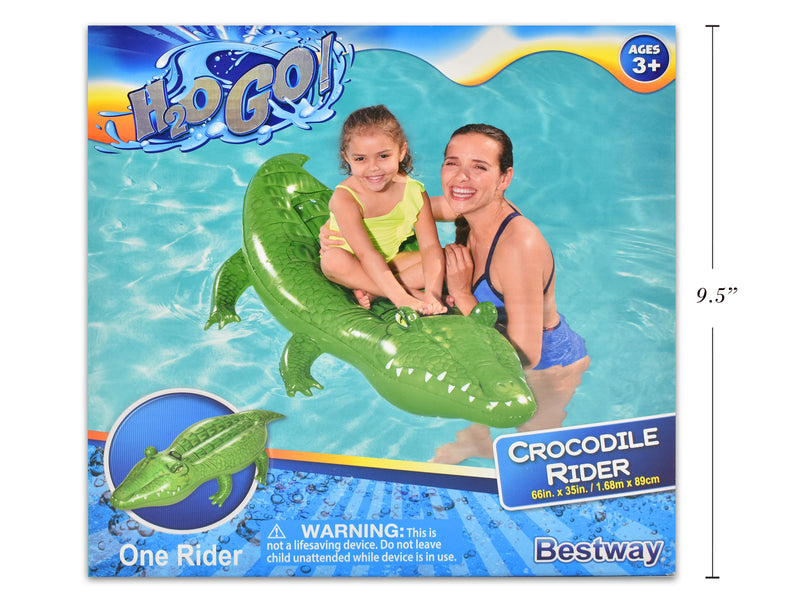 Camouflage Inflatable Crocodile Rider With Handle